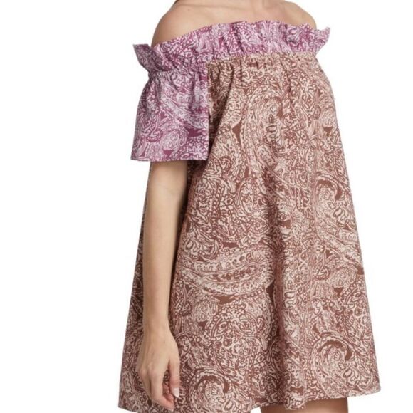 Free People Off The Shoulder Mini Dress. - Picture 2 of 9